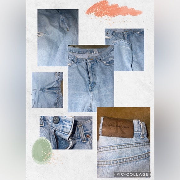Calvin Klein ripped stonewashed high rise 90s jeans - Picture 12 of 12